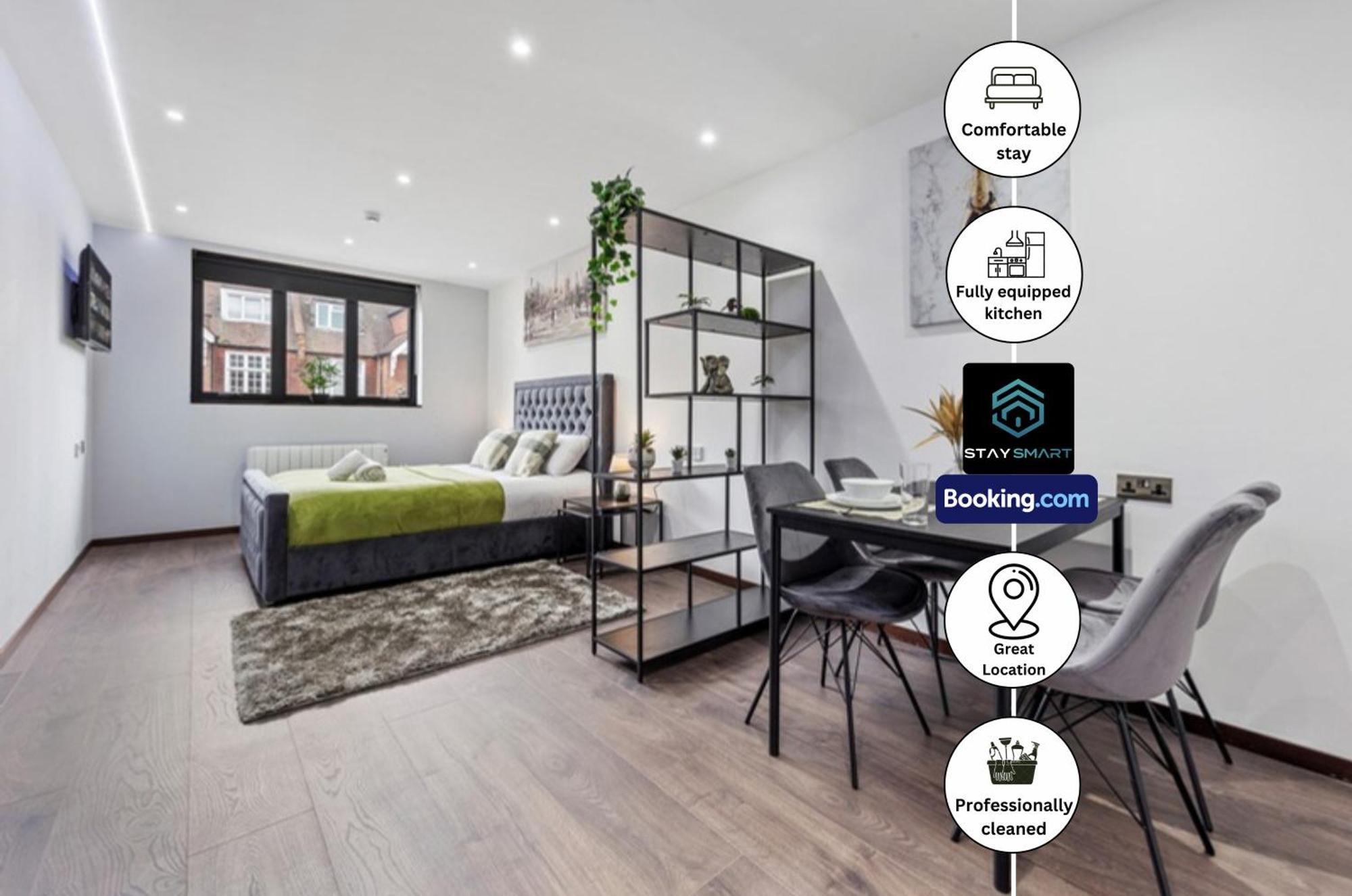 Stylish Studio Apt By Stay Smart Short Lets & Serviced Accommodation Woodstock With Free Wifi Лондон Екстериор снимка